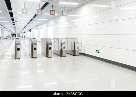 Eingang des Bahnhofs Stockfoto