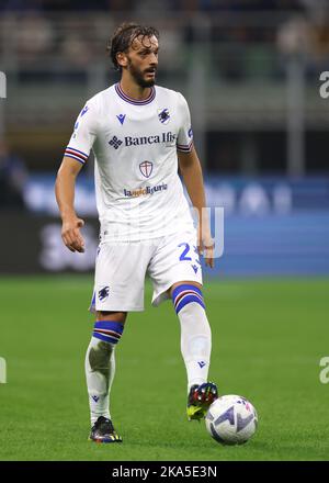 Mailand, Italien, 29.. Oktober 2022. Manolo Gabbiadini von UC Sampdoria während des Spiels der Serie A bei Giuseppe Meazza, Mailand. Bildnachweis sollte lauten: Jonathan Moscrop / Sportimage Stockfoto