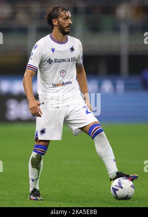 Mailand, Italien, 29.. Oktober 2022. Manolo Gabbiadini von UC Sampdoria während des Spiels der Serie A bei Giuseppe Meazza, Mailand. Bildnachweis sollte lauten: Jonathan Moscrop / Sportimage Stockfoto