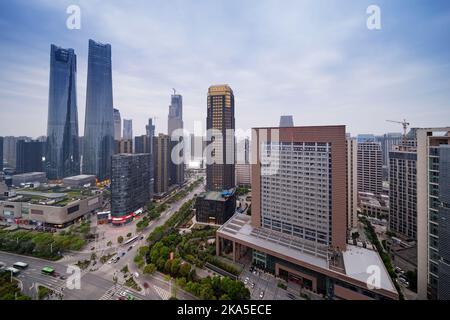 Luftaufnahme der modernen shanghai lujiazui Finanzen Stockfoto