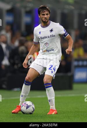 Mailand, Italien, 29.. Oktober 2022. Bartosz Bereszynski von UC Sampdoria während der Serie A Spiel bei Giuseppe Meazza, Mailand. Bildnachweis sollte lauten: Jonathan Moscrop / Sportimage Stockfoto