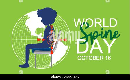 Illustration zum World Spine Day Banner Stock Vektor