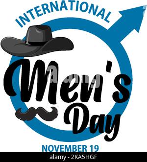 Internationaler Tag für Herren für Poster oder Banner Design Illustration Stock Vektor