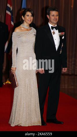 Die dänische Crownprincecouple Frederik und Mary kommen zu einer Veranstaltung unter der Schirmherrschaft der American-Scandinavian Foundation in New York Freitag Abend, den 21. Oktober. 2011. Foto Lise Aserud / Scanpix Norwegen Stockfoto