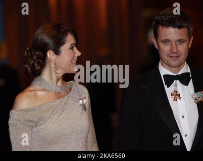 Die dänische Crownprincecouple Frederik und Mary kommen zu einer Veranstaltung unter der Schirmherrschaft der American-Scandinavian Foundation in New York Freitag Abend, den 21. Oktober. 2011. Foto Lise Aserud / Scanpix Norwegen Stockfoto