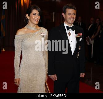 Die dänische Crownprincecouple Frederik und Mary kommen zu einer Veranstaltung unter der Schirmherrschaft der American-Scandinavian Foundation in New York Freitag Abend, den 21. Oktober. 2011. Foto Lise Aserud / Scanpix Norwegen Stockfoto
