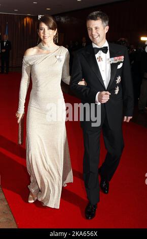 Die dänische Crownprincecouple Frederik und Mary kommen zu einer Veranstaltung unter der Schirmherrschaft der American-Scandinavian Foundation in New York Freitag Abend, den 21. Oktober. 2011. Foto Lise Aserud / Scanpix Norwegen Stockfoto