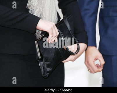 Kronprinzessin Mette-Marit nimmt am Mittwochmorgen an der jährlichen Konferenz der NHO - Confederation of Norwegian Enterprise - im Opernhaus Oslo Teil. Stockfoto