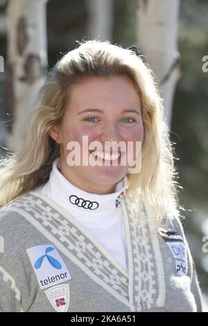 BEAVER CREEK, USA 20150201. Die 20-jährige Maria Tviberg aus Bergen in Norwegen debütiert beim Ski-Weltcup der Frauen in Beaver Creek. Foto: Cornelius Poppe / NTB scanpix Stockfoto