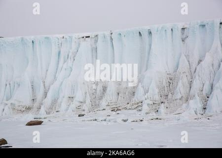 Troll, Queen Maud Land, Antarktis 20150212. Spektakuläre Landschaft rund um den Jutulsessen (Berg) in der Antarktis. König Harald besuchte das Gebiet anlässlich des 10.-jährigen Bestehens der norwegischen Forschungsstation Troll in der Antarktis. Foto: Tore Meek / NTB scanpix Stockfoto