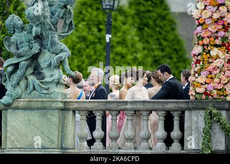 STOCKHOLM, SCHWEDEN 20150613. Hochzeit zwischen Prinz Carl Philip und Sofia Hellqvist. Ari Behn vor dem Königlichen Palast in Stockholm während der samstags Prinzenhochzeit. Foto: Jon Olav Nesvold / NTB scanpix Stockfoto