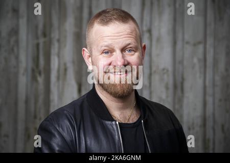 OSLO, Norwegen 20160331. Der Musiker Esben Selvig (Däne) ist Mitglied der norwegischen Hip-Hop-Gruppe „Klovner i kamp“. Foto: Heiko Junge / NTB scanpix Stockfoto