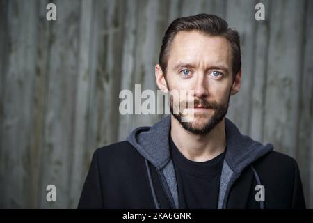 OSLO, Norwegen 20160331. Der Musiker Thomas Gullestad (Fingern) ist Mitglied der norwegischen Hip-Hop-Gruppe „Klovner i kamp“. Foto: Heiko Junge / NTB scanpix Stockfoto