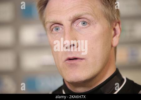 DRAMMEN, Norwegen 20160507. Stroemsgodset - Lillestroem. 3-1. Trainer in LSK Runar Kristinsson nach einem Ligaspiel zwischen Stroemsgodset und Lillestroem im Marienlyst-Stadion in Drammen am Samstag. Foto: Lise Aaserud / NTB scanpix Stockfoto