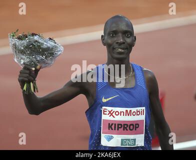 Oslo, Norwegen 20160609. Leichtathletik, IAAF Diamond League, Bislett Games 2016: Asbel Kiprop gewann die Meile mit 3.51,48. Foto: Vidar Ruud / NTB scanpix Stockfoto