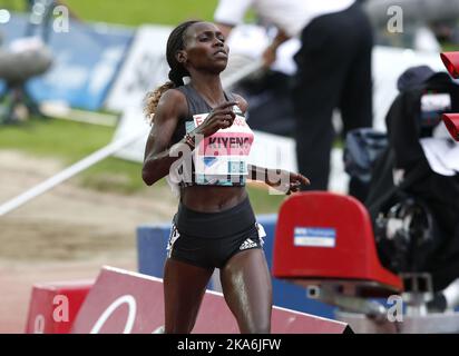 Oslo, Norwegen 20160609. Leichtathletik, die IAAF Diamond League, Bislett Games 2016: Hyvin Kiyeng gewann 3000m Steeplechase Women. Foto: Vidar Ruud / NTB scanpix Stockfoto