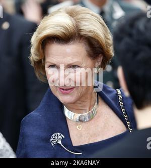 Oulu, Finnland 20160908. König Harald V. von Norwegen und Königin Sonja (im Bild) beim Staatsbesuch in Finnland am Donnerstag in Oulu. Foto: Lise Aaserud / NTB scanpix Stockfoto