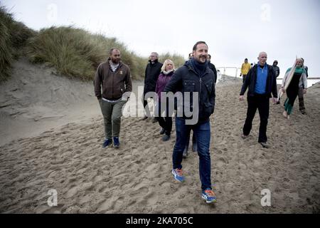 Klepp, Norwegen 20171007. Kronprinz Haakon bei der Eröffnung von Eurosurf am Borestrand. Foto: Carina Johansen / NTB Scanpi Stockfoto