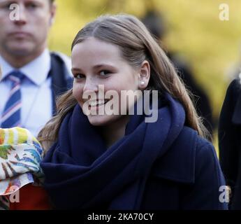 Oslo, Norwegen 20171019. Prinzessin Ingrid Alexandra (im Bild) wird zusammen mit Königin Sonja und Kronprinzessin Mette-Marit zwei neue Skulpturen im Skulpturenpark von Prinzessin Ingrid Alexandra im Palace Park in Oslo enthüllen. Foto: Lise Aaserud / NTB scanpi Stockfoto