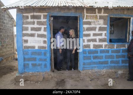 Addis Abeba, Äthiopien 20171109. Kronprinzessin Mette-Marit und Kronprinz Haakon im Flüchtlingslager Hitsats in Shire. Foto: Vidar Ruud / NTB scanpix Stockfoto