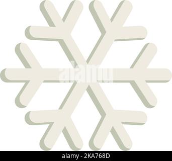 Vektordarstellung einer einfachen Schneeflocke. Stock Vektor