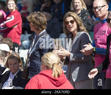 Nadderud, Norwegen 20190526. ViVil-Lekene 2019. Prinzessin Märtha Louise ist am Sonntag im Nadderud-Stadion anwesend und begleitet die Teilnehmer mit großer Begeisterung. Foto: Terje Bendiksby / NTB scanpi Stockfoto