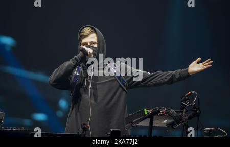 Oslo 20191109. Alan Walker während eines Konzerts in Oslo Spectrum Foto: Terje Pedersen / NTB scanpix Stockfoto