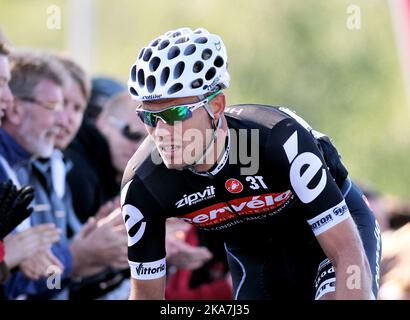 Cervélo TestTeam Thor Hushovd feiert den Sieg bei den Norwegischen Straßen-Nationalmeisterschaften in Trondheim. Stockfoto