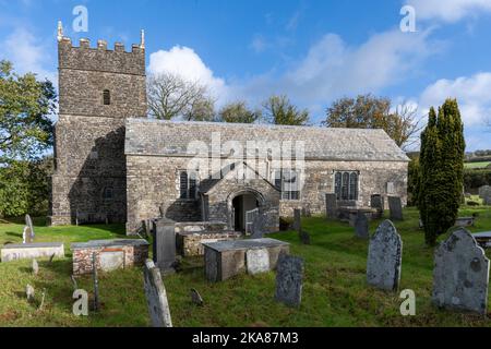 St. Petrock's Church - Kirche St. Petrocks - Church Lane, Parracombe, Barnstaple, North Devon, Devon, England, Großbritannien - denkmalgeschütztes Gebäude der Klasse I Stockfoto