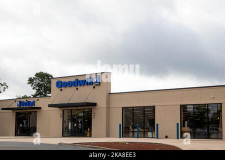 Augusta, GA USA - 07 19 21: Spendenzentrum des Goodwill-Einzelhandels Wrightsboro Road Stockfoto