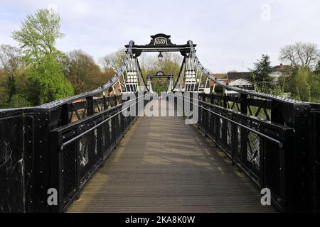 Die Fährbrücke über den Fluss Trent, Burton-upon-Trent-Stadt, Staffordshire, England; Großbritannien Stockfoto