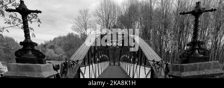 Die Andresey-Brücke über den Fluss Trent, Burton-upon-Trent-Stadt, Staffordshire, England; Großbritannien Stockfoto