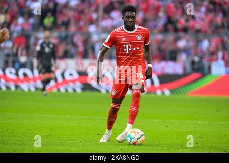 München, Deutschland . 29. Oktober 2022. #19 Alphonso Davies FC Bayern München 6 : 2 - FSV Mainz 05, Fußball-Bundesliga, Allianz Arena, München. Kredit: SPP Sport Pressefoto. /Alamy Live News Stockfoto