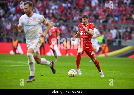 München, Deutschland . 29. Oktober 2022. #18 Marcel Sabitzer, FC Bayern München 6 : 2 - FSV Mainz 05, Fußball-Bundesliga, Allianz Arena, München. Kredit: SPP Sport Pressefoto. /Alamy Live News Stockfoto