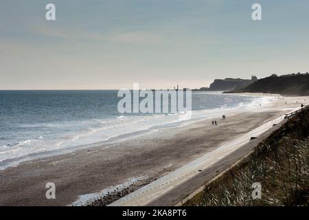 Sandsend Beach bei Whitby North Yorkshire England Stockfoto