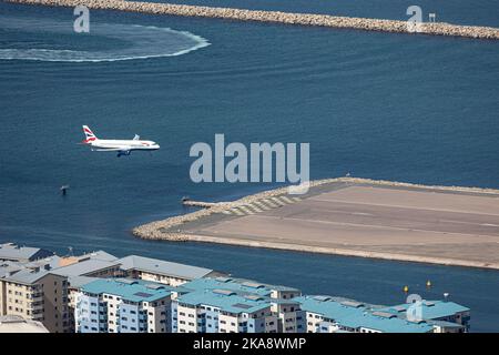 Flughafen Gibraltar Stockfoto