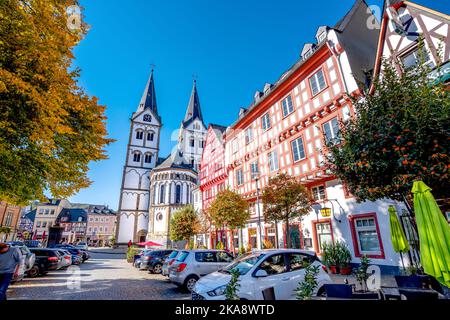 Historische Stadt Boppard, Deutschland Stockfoto