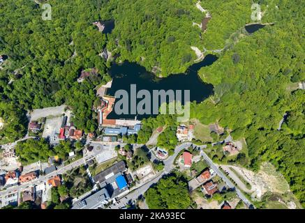 Luftaufnahme von Sovata Resort - Rumänien, über Ansicht, Sommer Stockfoto