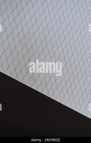 White Tiles in harsh sunlight Black & White Stockfoto