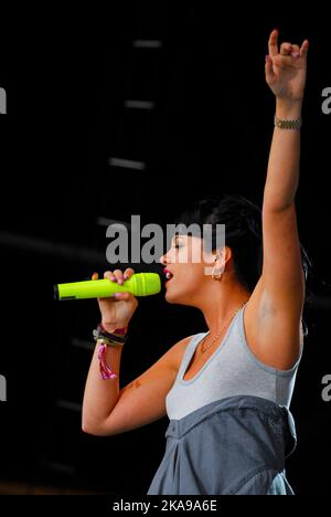 Lily Allen, V2007, Hylands Park, Chelmsford, Essex, Großbritannien - 19. August 2007 Stockfoto