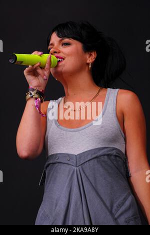 Lily Allen, V2007, Hylands Park, Chelmsford, Essex, Großbritannien - 19. August 2007 Stockfoto