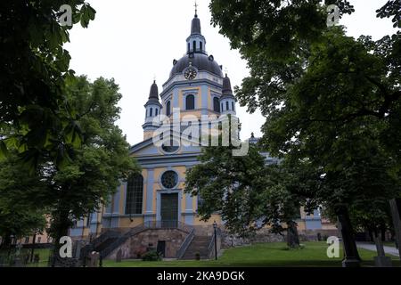 Architektonisches Detail der Katarina kyrka (Katharinenkirche), einer der wichtigsten Kirchen in der Innenstadt von Stockholm, Schweden. Zweimal umgebaut Stockfoto