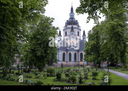 Architektonisches Detail der Katarina kyrka (Katharinenkirche), einer der wichtigsten Kirchen in der Innenstadt von Stockholm, Schweden. Zweimal umgebaut Stockfoto