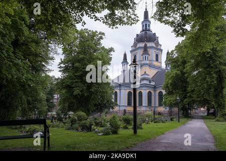 Architektonisches Detail der Katarina kyrka (Katharinenkirche), einer der wichtigsten Kirchen in der Innenstadt von Stockholm, Schweden. Zweimal umgebaut Stockfoto