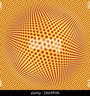 Abstraktes geometrisches Muster von Sechsecken in der Mitte vergrößert Stock Vektor