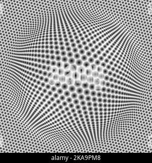 Abstraktes geometrisches Muster von Sechsecken in der Mitte vergrößert Stock Vektor