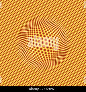 Abstraktes geometrisches Muster von Sechsecken in der Mitte vergrößert Stock Vektor