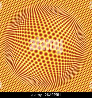 Abstraktes geometrisches Muster von Sechsecken in der Mitte vergrößert Stock Vektor