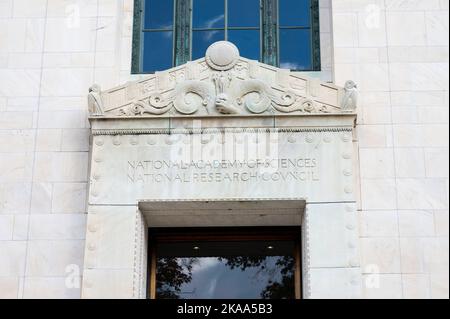 Das Gebäude der National Academy of Sciences (NAS) in Washington. Stockfoto