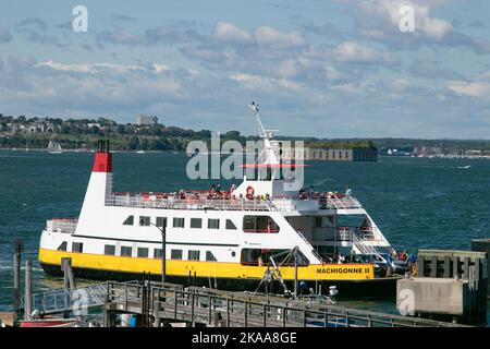 USA, Maine, Portland, Peaks Island, Peaks Island Ferry, Welch Street, Stockfoto